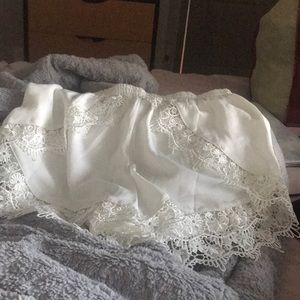 White flowy shorts